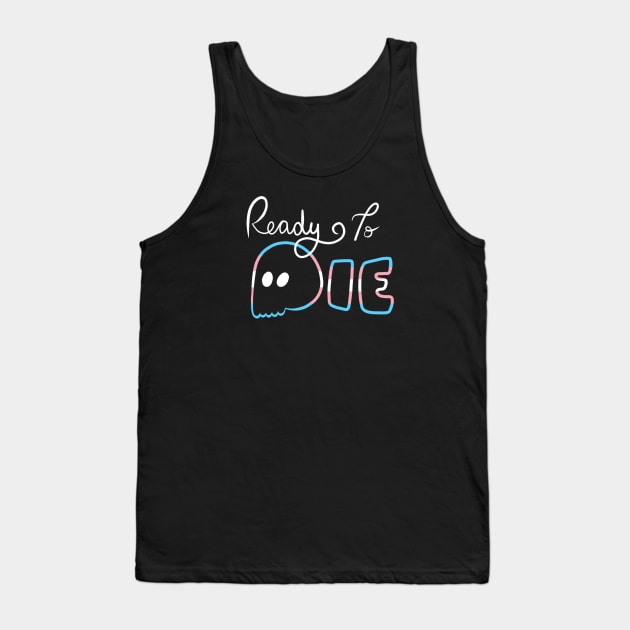 Ready To Die Emo Skull (Transgender Colors) Tank Top by inatorinator